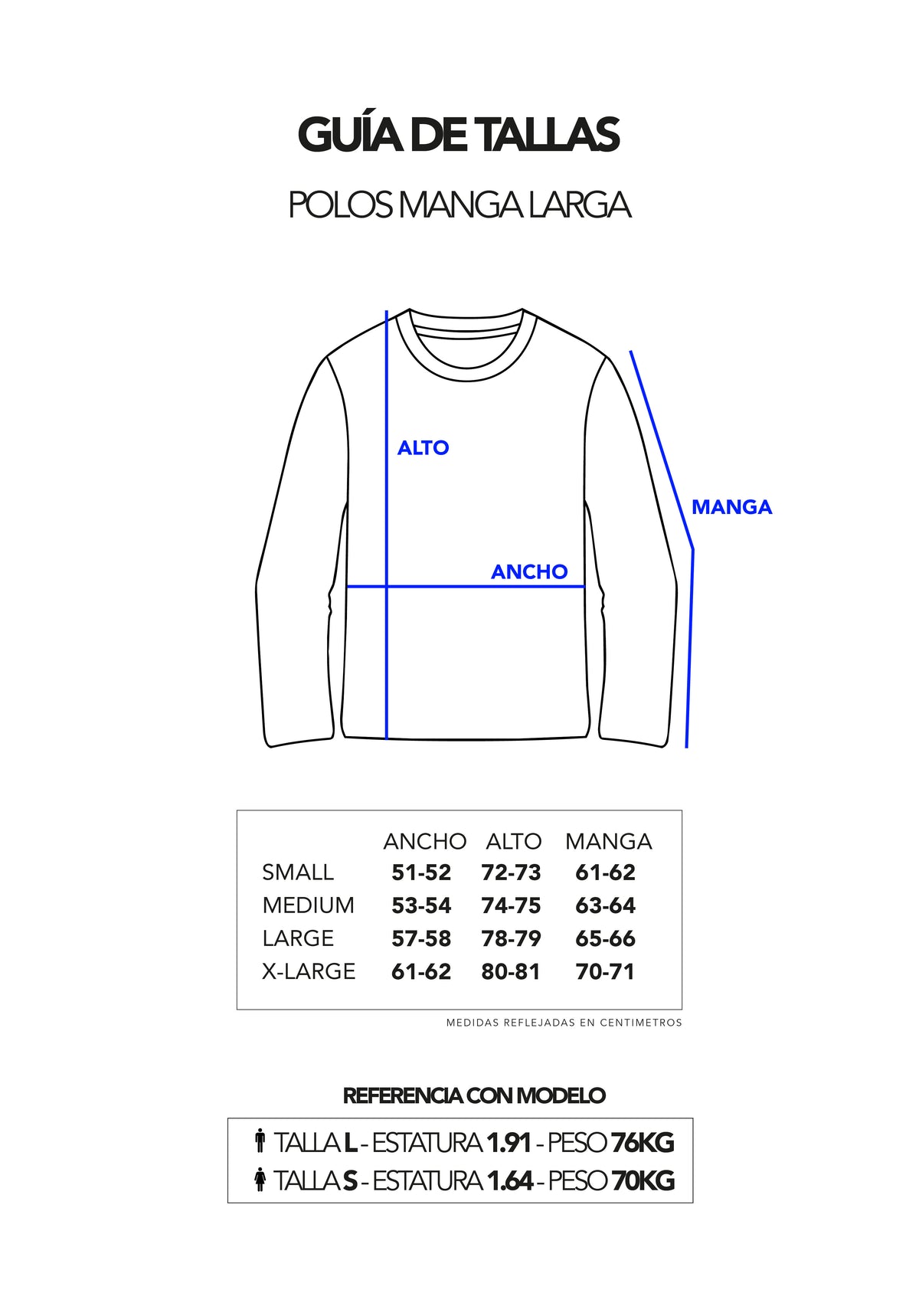 Guía de tallas - Long Sleeve - Magic
