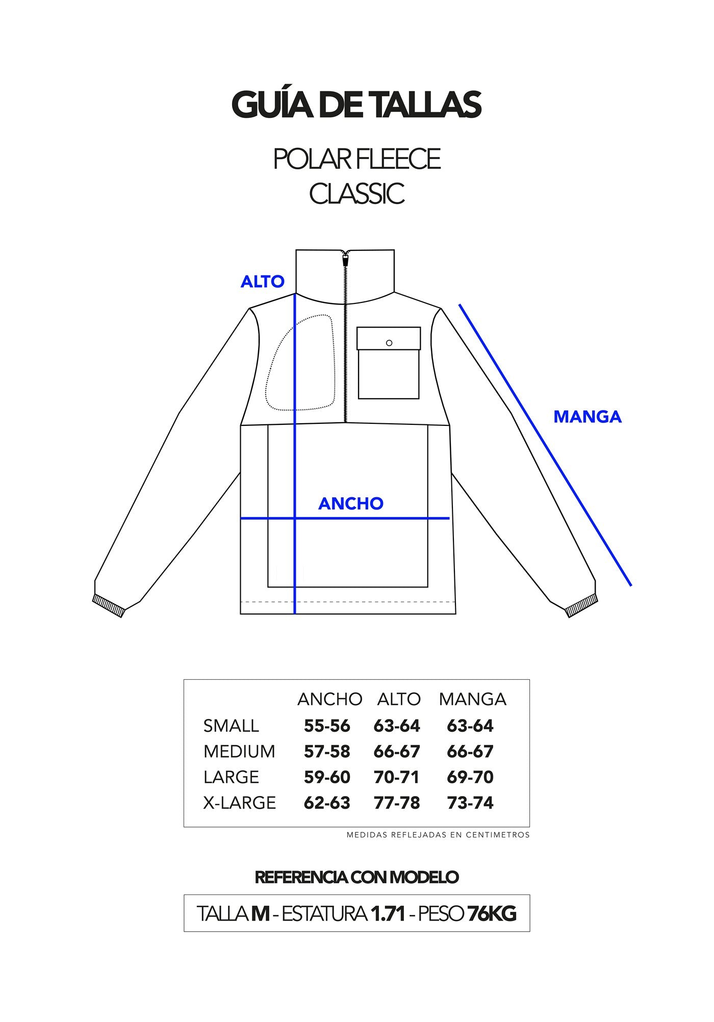 Guía de tallas - Polar Fleece - Perth