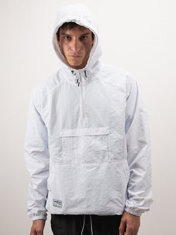 Windbreaker Hoodie - White, casaca cortaviento de INOPORTUNO